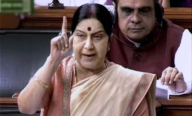 Sushma Swaraj in Lok Sabha (Photo: PTI) Sushma Swaraj in Lok Sabha (Photo: PTI)